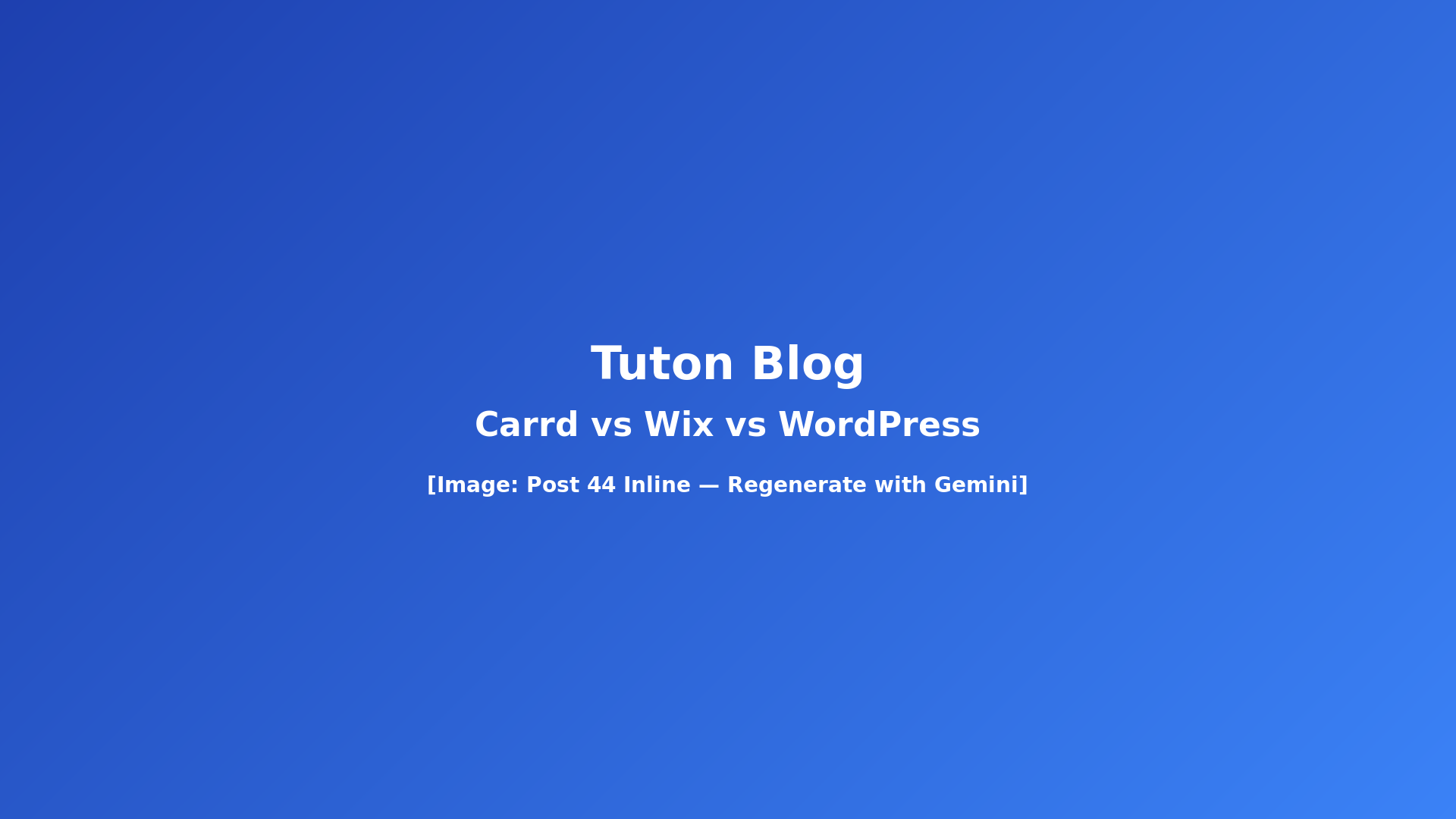 Carrd vs Wix vs WordPress comparison for tutors