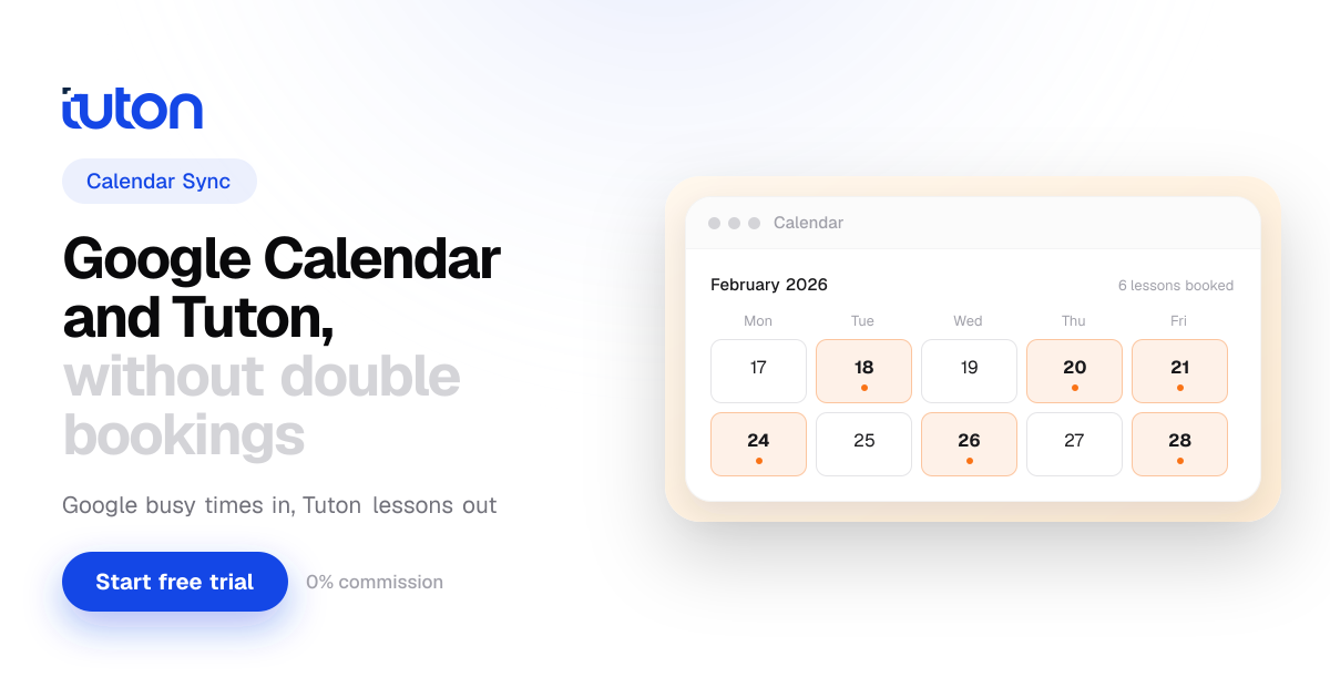 Google Calendar Sync for Tutors | Tuton